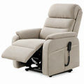 Elektrische relaxfauteuil beige polyester – 86 x 86 x 102 cm