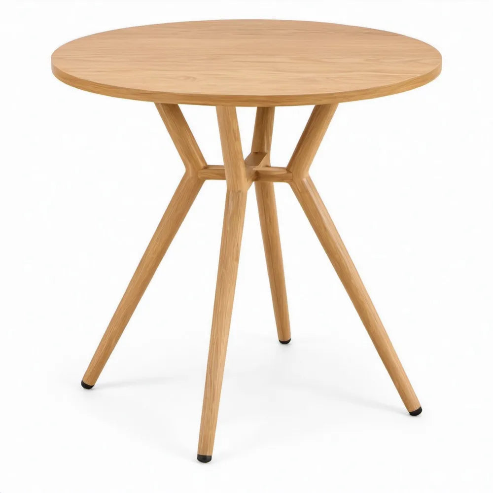 Ronde tafel van massief eikenhout, naturel, Ø 80 x 75 cm