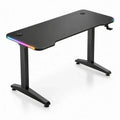 Gamingbureau met RGB-ledverlichting, 120 x 60 x 75 cm, zwart